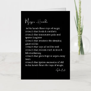 Magic hands love poem poetry decor foil greeting card
