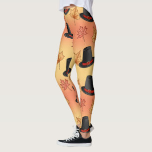 Magic Hat and Autumn Leaves Leggings