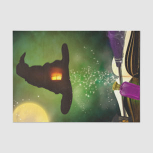 Magic Hat & Magical Spell Book Whimsical Fun Party Tissue Paper