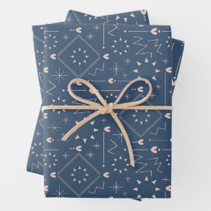 Magic Heart Pattern Wrapping Paper Sheet