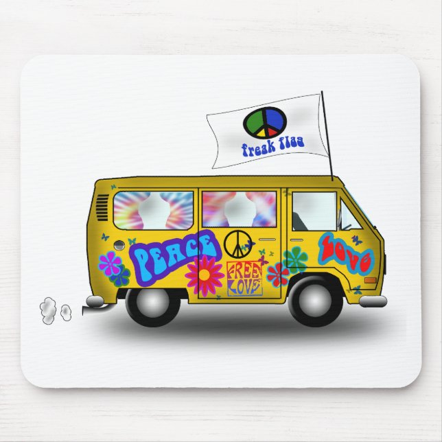 Magic Hippie Van Mouse Pad (Front)