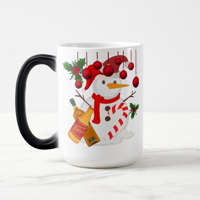 Magic Igloo Avec Bière - Drôle cadeau de Mug de Noël (Gauche)