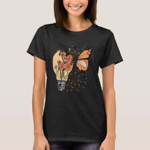 Magic In All Of Us Butterfly Flower Bulb Mental He T-Shirt