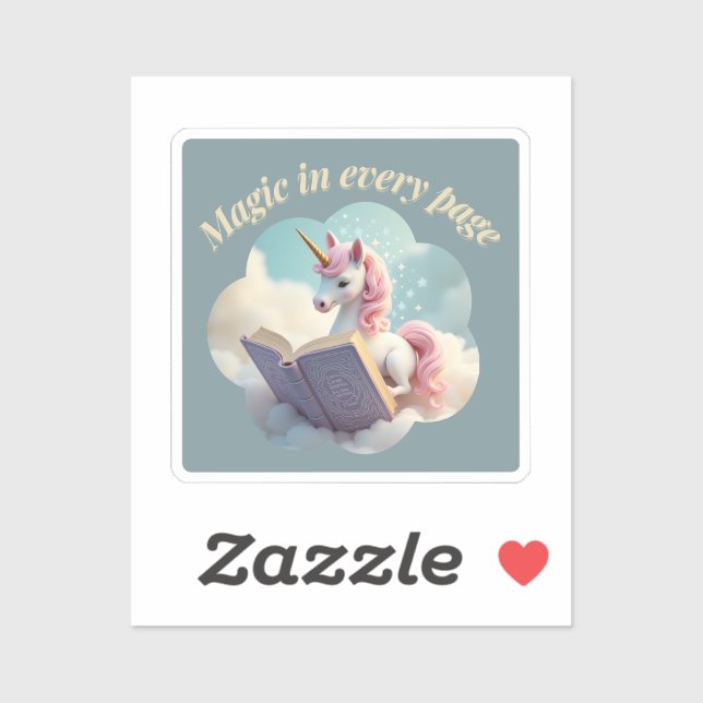 Magic in Every Page - Cute Unicorn Sticker (Sheet)