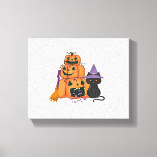 Magic in My Paws – Halloween Cat Design Classic T- Canvas Print