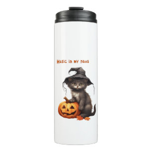 Magic in My Paws � Halloween Cat Design Classic T- Thermal Tumbler