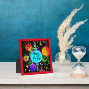 Magic in Progress Cute Colourful Christmas Plaque