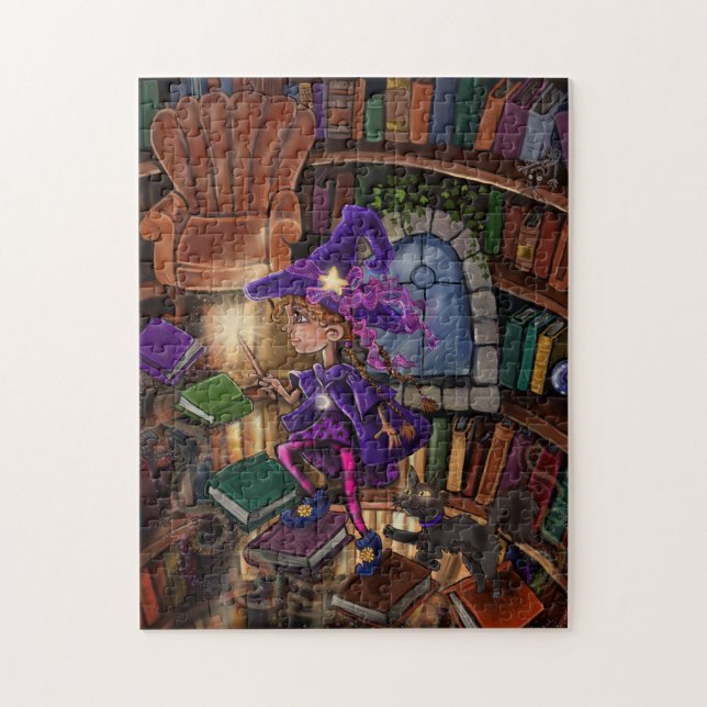 Magic In the Library Poster Jigsaw Puzzle (Vertical)