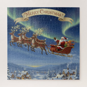 Magic in the Snowy Sky Jigsaw Puzzle