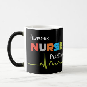 Magic Infirmière Praticien Awesome Fun Lettres Mug Noir