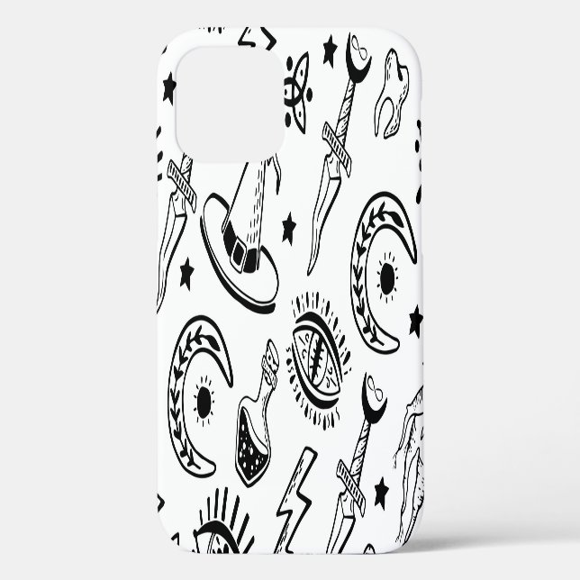 Magic Ink Drawing Seamless Pattern Case-Mate iPhone Case (Back)