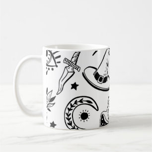 Magic Ink Drawing Seamless Pattern Coffee Mug