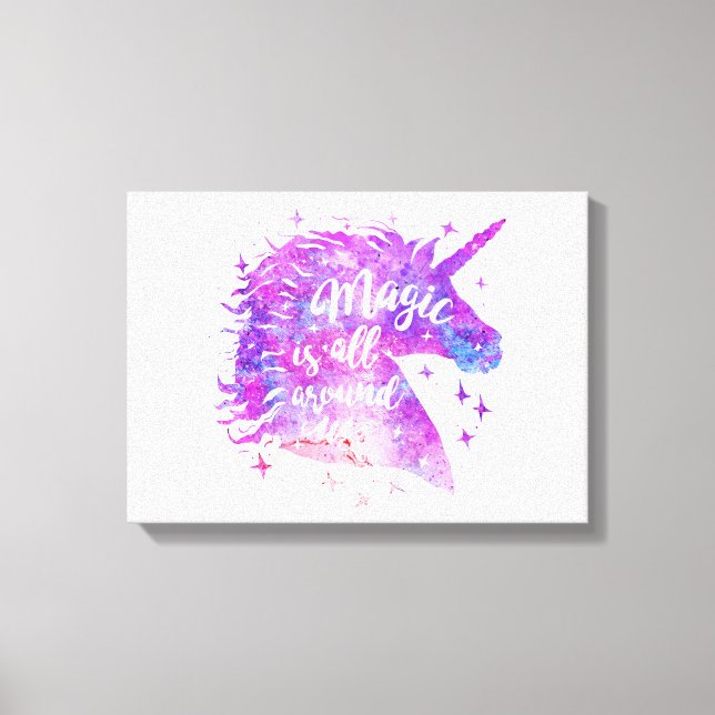 Magic is all around us - Choose background colour Canvas Print (Front)