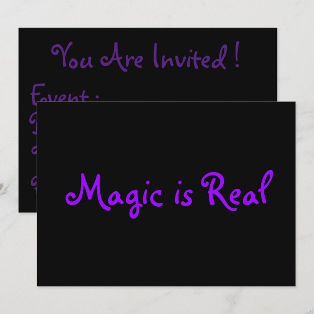 Magic is Real-invitations Invitation (Front/Back)