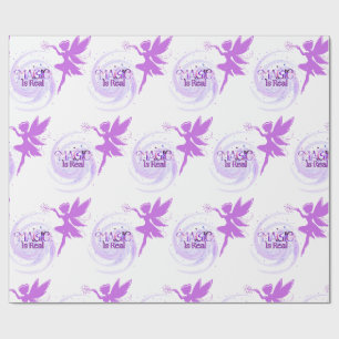 Magic Is Real Purple Fairy Aura Swirl Pattern Wrapping Paper