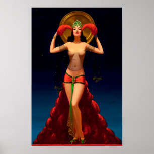 Magic Lady Pulp Pin Up Poster