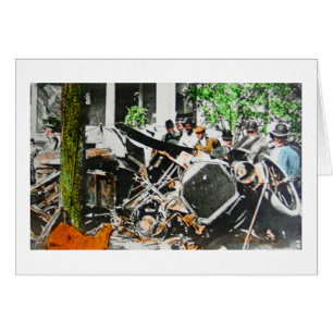 Magic Lantern Car Wreck Accident Vintage