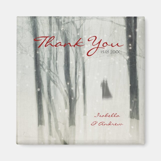 Magic Love Wedding Thank You Magnet (Front)
