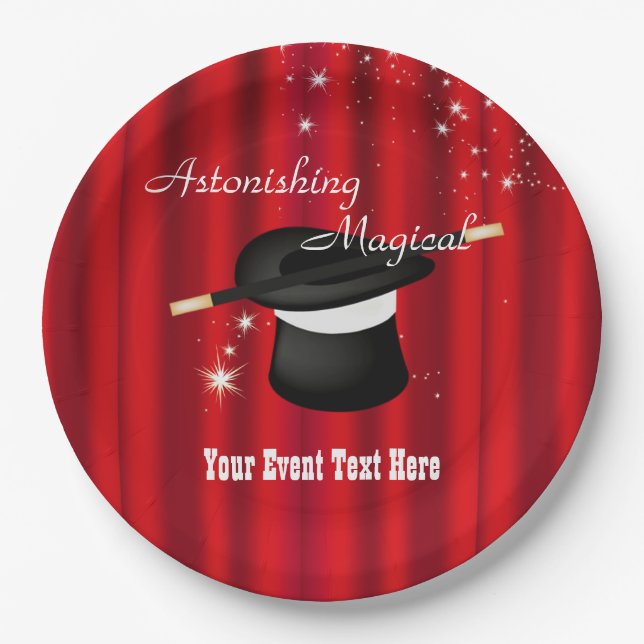 Magic Magician Event Custom Party Plates (Front)