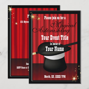 Magic Magician Party Événement Invitation personna