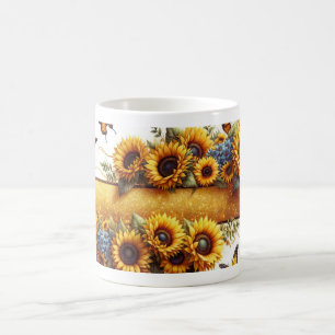 Magic Manchette de mug Tournesol et Papillon