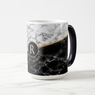 Magic Marbre noir blanc Personnalisé Café Mug
