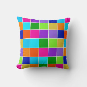 Magic Marker Checkers Throw Pillow