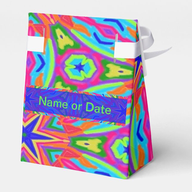 Magic Marker Stars Favor Box (Back Side)