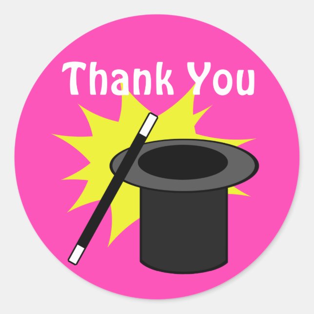 Magic Me Magician's Hat Classic Round Sticker (Front)