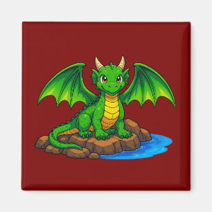 Magic medieval dragon magnet