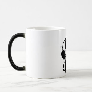 Magic Mignonne Mug de chien noir et blanc