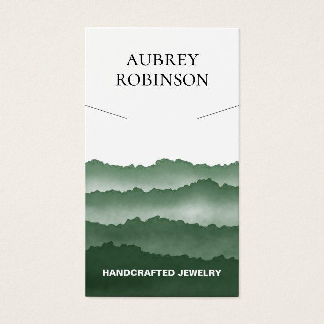Magic Misty Mountains Green Necklace Display Card (Front)