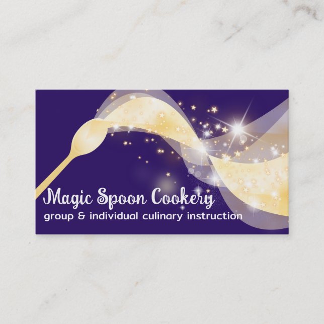 magic mixing spoon cooking baking business card... business card (Front)