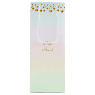 Magic Moment & Gold Confetti Wine Gift Bag