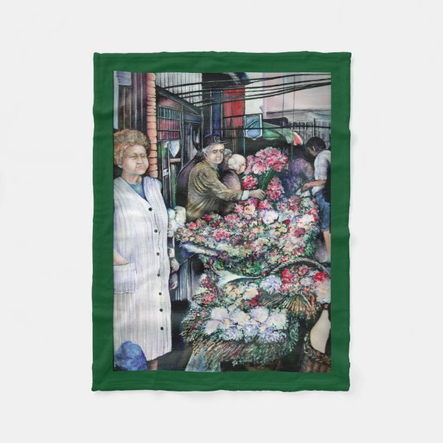 Magic Moment in Misloc Market Fleece Blanket (Front)