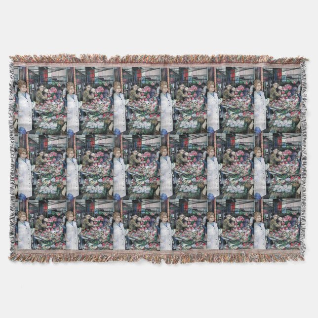 Magic Moment in Misloc Market Throw Blanket (Front)