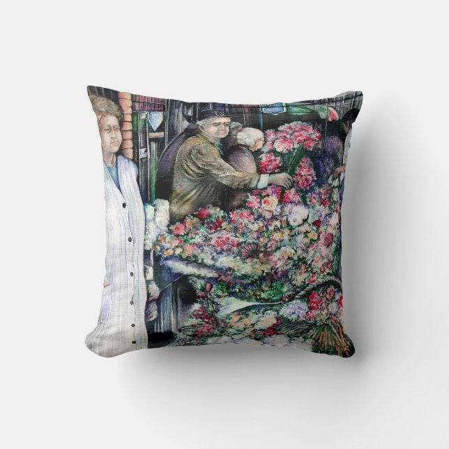 Magic Moment in Misloc Market Throw Pillow (Front)