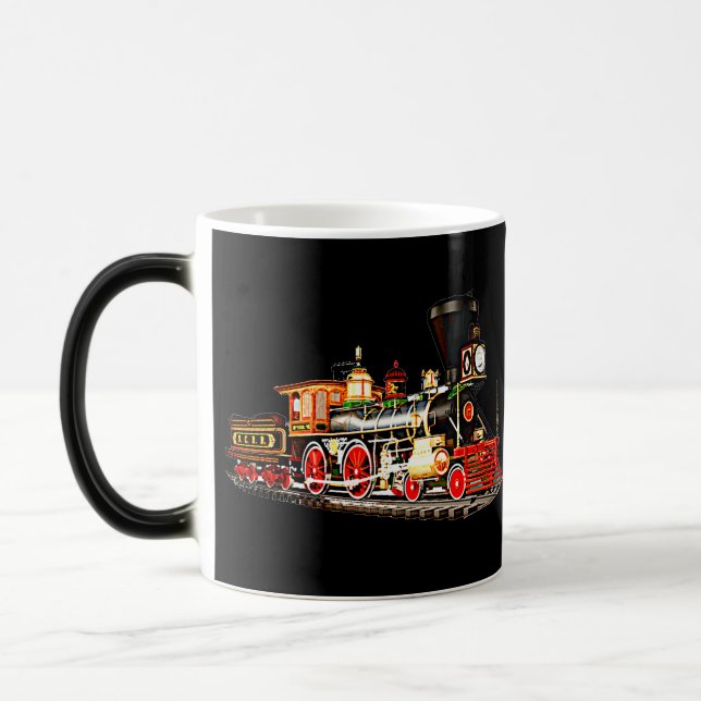 Magic Morphing Steam Engine Locomotive  Train  Mug (Left)