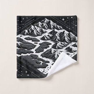 Magic Mountain Map Wash Cloth