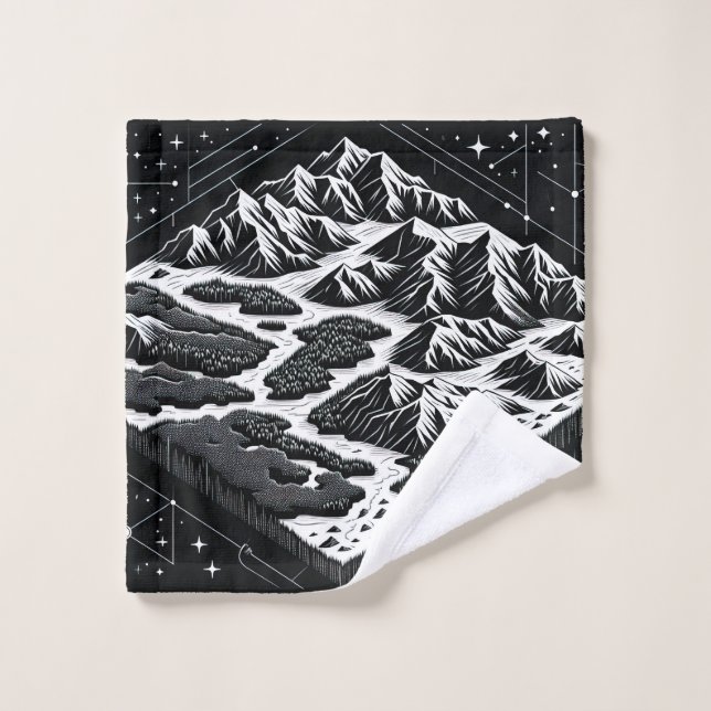 Magic Mountain Map Wash Cloth (Wash Cloth)