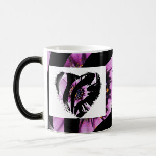 Magic Mug à cœur Papillon Violet – Café Artistique