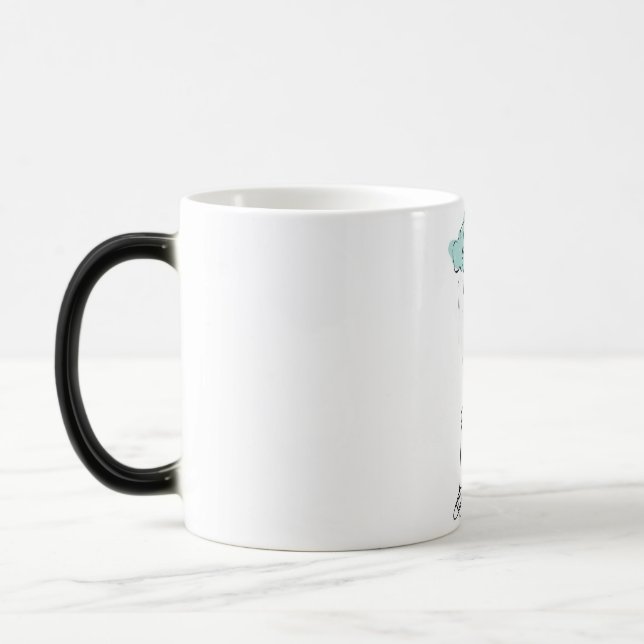 Magic Mug "ALONE" - Stylish Ceramic Cup for introvert (Gauche)