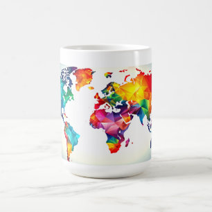 Magic Mug de carte du monde Abstrait