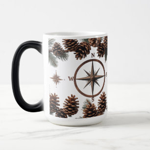 Magic Mug de Morphage de couleur Compas et Pinecone ru