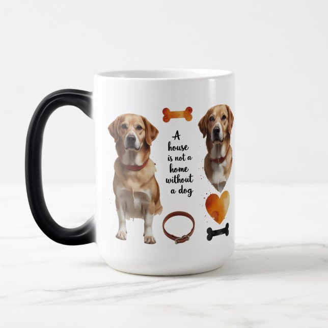 Magic Mug de Morphing Amoureux des chiens - Message cach (Gauche)