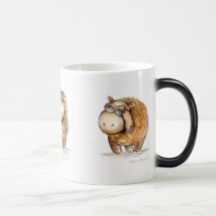 Magic mug. Tree little sheep. Mug