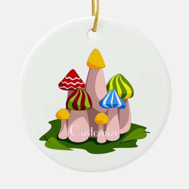 Magic Mushroom Cathedral Thunder_Cove Ceramic Ornament (Front)