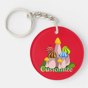 Magic Mushroom Cathedral Thunder_Cove  Keychain