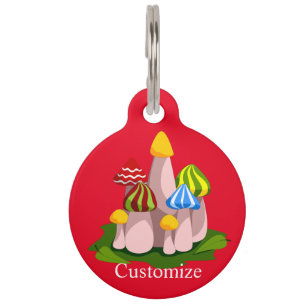 Magic Mushroom Cathedral Thunder_Cove Pet Tag