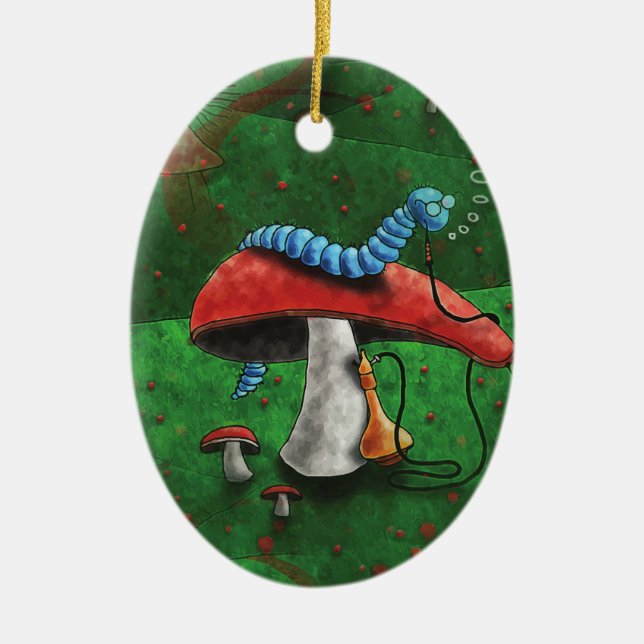 Magic Mushroom Ceramic Ornament (Front)